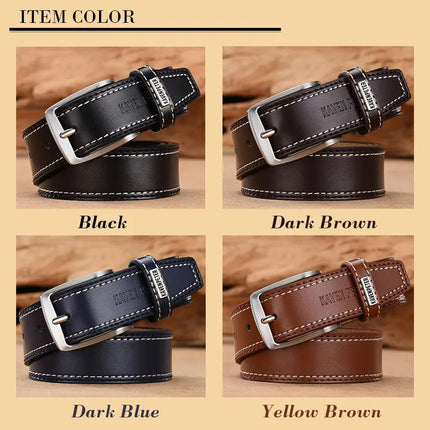 Ceinture en cuir véritable pour hommes