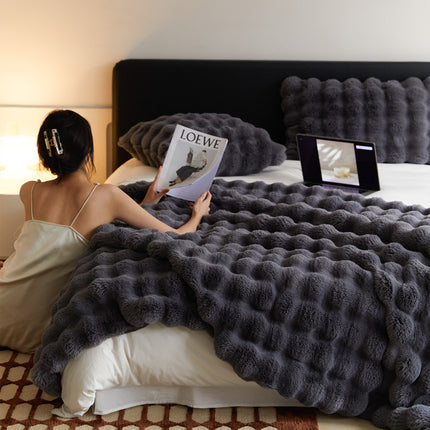 The Fur Rabbit Hair Sofa Blanket Is Simple And Luxurious - Wnkrs