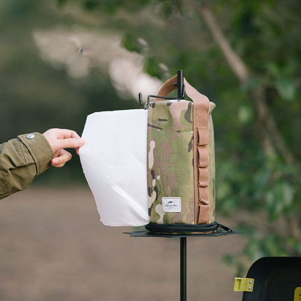 Compact Camouflage Outdoor Tissue Box - Portable, Durable, and Versatile for Camping - Wnkrs