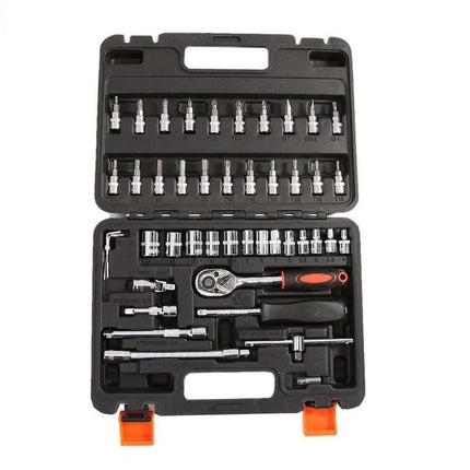 Professional 46-Piece Socket Wrench Set – Versatile Tool Kit for Car and Home Repair - Wnkrs