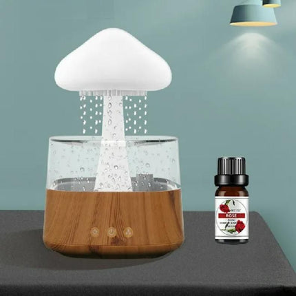 Humidificateur d'air et veilleuse en forme de nuage de pluie coloré avec aromathérapie