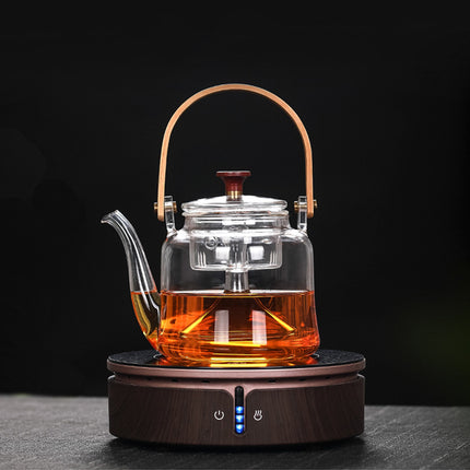 Japanese Style Glass Bamboo Handle Teapot Kettle - Wnkrs