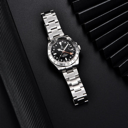 Elegant 42mm GMT Automatic Mechanical Watch with Sapphire Crystal - Wnkrs