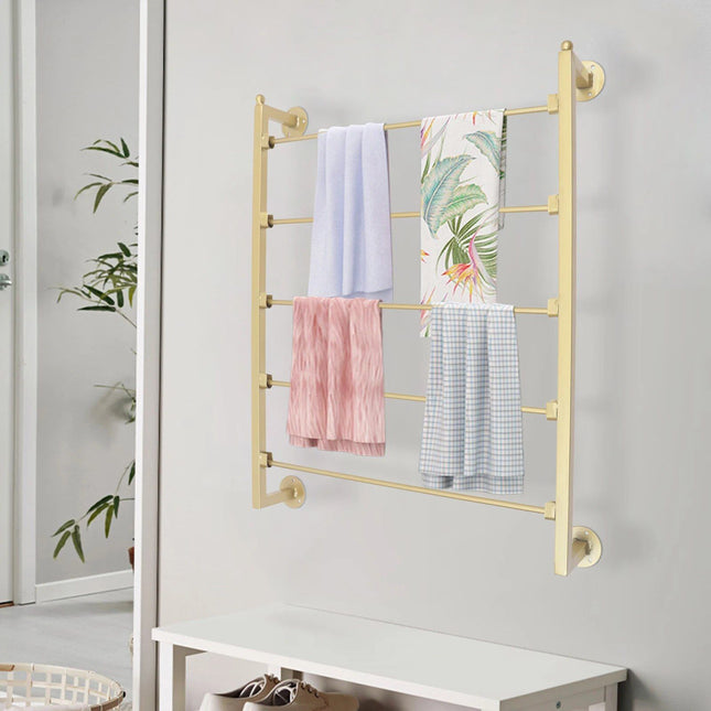 Gold 5-Tier Wall Mounted Scarf & Accessory Organizer Rack - Wnkrs