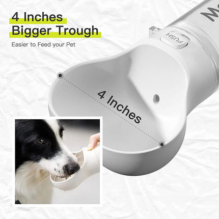 2-in-1 Portable Dog Water Bottle & Food Feeder with Bag Dispenser - Wnkrs