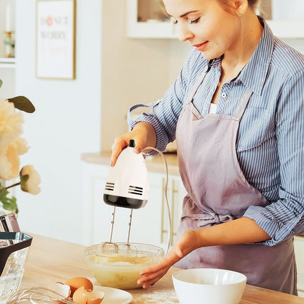 Hand Mixer Electric, Stainless Steel Electric Whisk With Dough Hooks For Baking, 7 Speeds, 260W, Turbo Boost & Easy Eject Button - Wnkrs