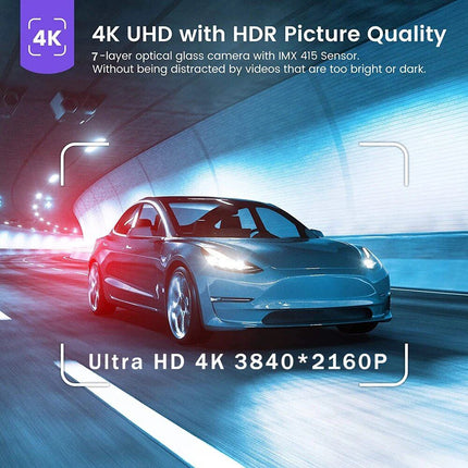 Car 10 Inch 4K Wi-Fi GPS Mirror Dash Cam Dual Lens - Wnkrs