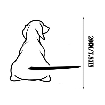 Wagging Dog Tail Car Wiper Decal - Wnkrs