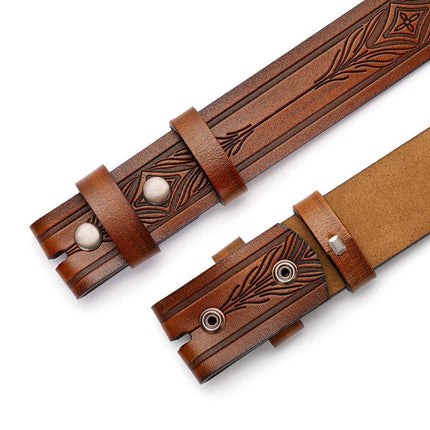 Ceinture de cowboy western en cuir véritable avec motif vintage en relief