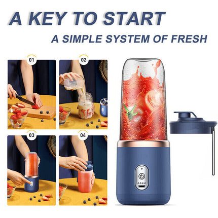 Electric Juice Maker Portable Blender Smoothie Mini Juicer Fruit Machine 400ml - Wnkrs