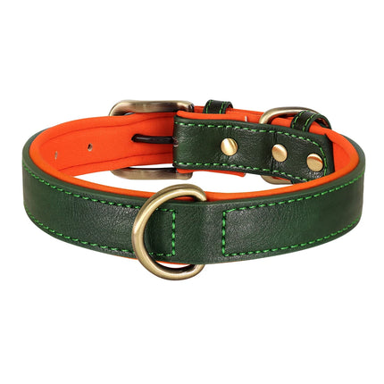 Collar para perros de cuero sintético acolchado suave