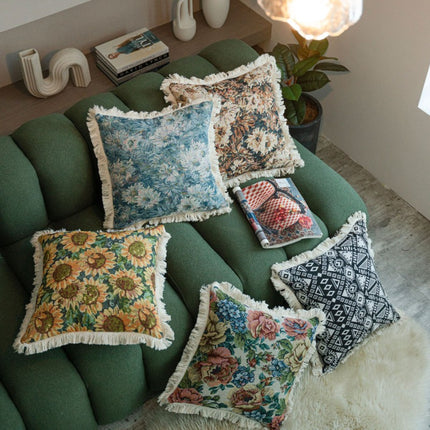 American Jacquard Multi-color Cushion Cover