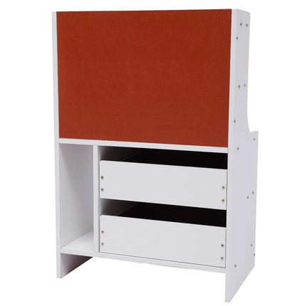 Modern Minimalist Nightstand with Dual Storage Drawers and Shelf - Wnkrs