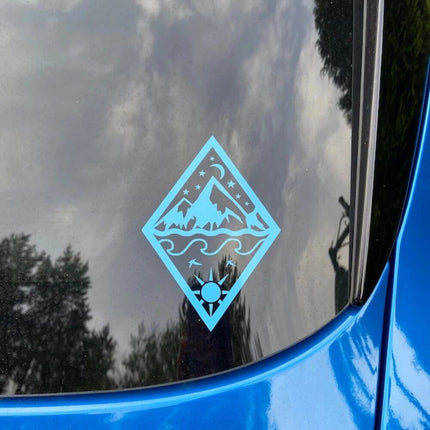 Custom Mountains & Sea Vinyl Car Decal – Durable Creative Sticker for All Surfaces - Wnkrs