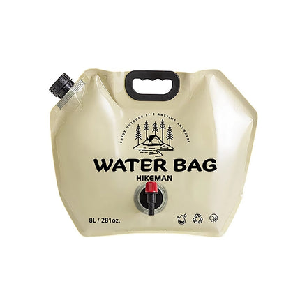 Bolsa de agua plegable portátil de 8 l para acampar y suministros de emergencia