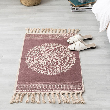 Simple Cotton Linen Small Floor Mat - Wnkrs