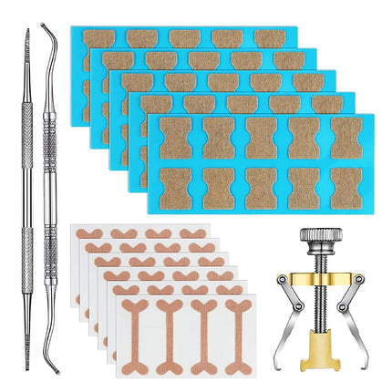 Kit de traitement professionnel pour ongles incarnés avec patchs de correction et outils de pédicure