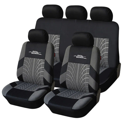 Universal Fit Embroidered Car Seat Covers with Tire Track Detail - Wnkrs