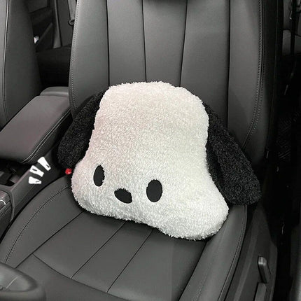 Plush Pochacco Anime Car Headrest & Lumbar Support Pillow - Wnkrs