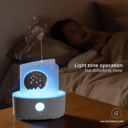 Rain Cloud Ultrasonic Aroma Diffuser & Humidifier with 3-Color LED Light & Remote Control