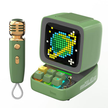 Altavoz Bluetooth Ditoo-Mic con micrófono de karaoke y pantalla de arte pixelado