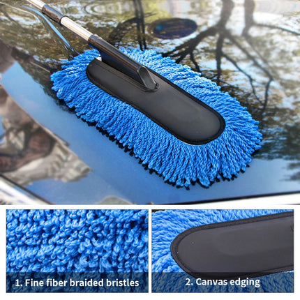 Balai de lavage de voiture réglable avec brosse en microfibre et kit anti-poussière