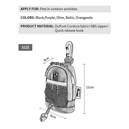 Bolsa multifuncional para guardar bolsas de excrementos y golosinas para mascotas