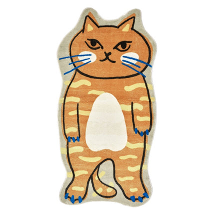 Alfombras decorativas para sala de estar con dibujos animados: diseño de gato adorable