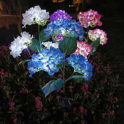 Hydrangea Rose Solar LED Garden Lights