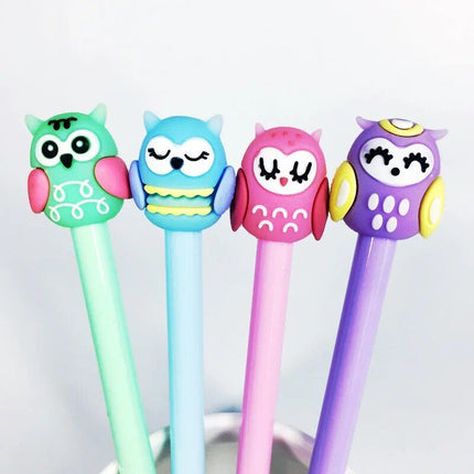 Cute Cartoon Owl Gel Pens, 24-Pack - Wnkrs