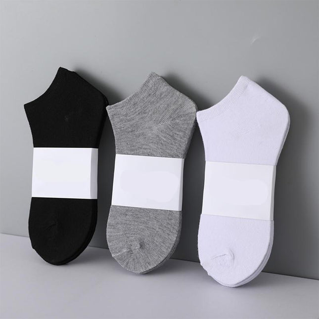 10 paires de chaussettes bateau invisibles à coupe basse - Chaussettes de cheville antidérapantes en silicone