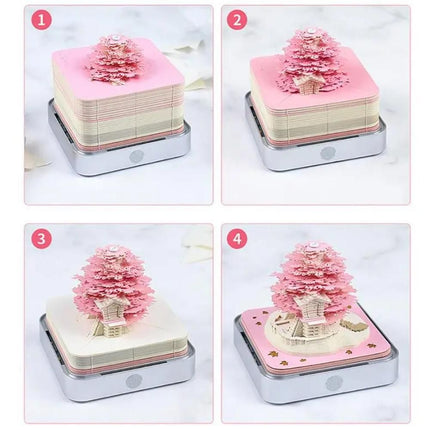 2024 Calendar Memo Pad 3D Paper Art Earth Decoration Creative Desk Calendar DIY Notes Notepad Sculpture Gift