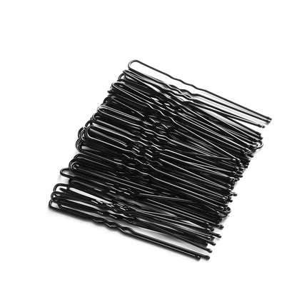 Lot de 50 épingles à cheveux en forme de U plaquées noires