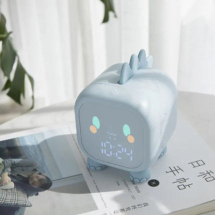 Dinosaur-Themed Kids' Alarm Clock with Voice Control and Night Light - Wnkrs