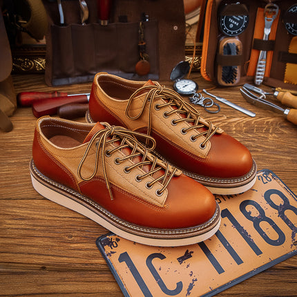 Botines vintage británicos de lujo hechos a mano para hombre