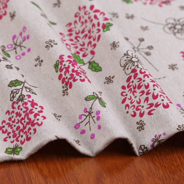 Fresh Kapok Printed Cotton And Hemp Blended Fabric - Wnkrs