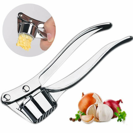 Garlic Press Crusher Mincer Chopper Peeler Squeeze Cutter Stainless Steel Ginger - Wnkrs