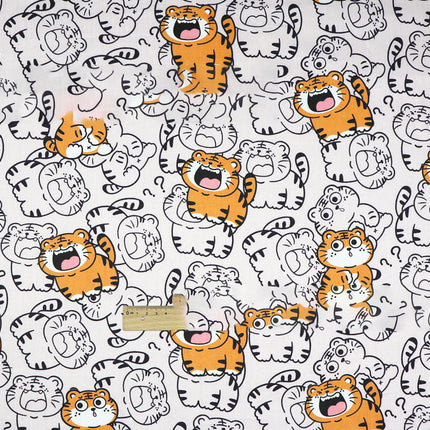 Little Tiger Cotton Environmental Protection Printing And Dyeing Twill Fabric - Wnkrs