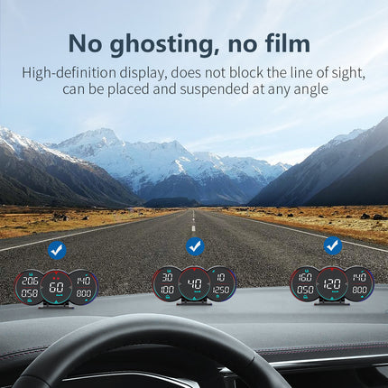 Affichage tête haute GPS pour voiture - Compteur de vitesse et odomètre numériques