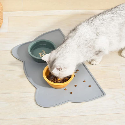 Tapis d'alimentation imperméable et antidérapant pour chats et chiens