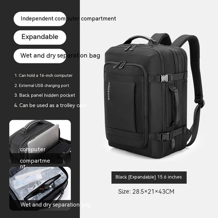 Sac de voyage multicouche horizontal grande capacité sac à dos épais pour ordinateur portable