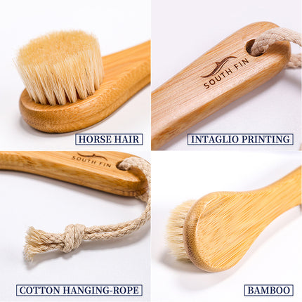 Brosse nettoyante exfoliante pour le visage en bambou