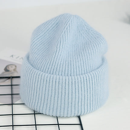 Bonnet unisexe en fourrure de lapin véritable, 9 couleurs, tricoté – Chaud et élégant pour hommes et femmes