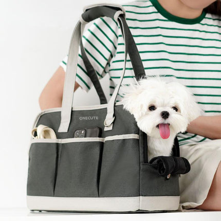 Bolsa de lona portátil para transportar mascotas en el hombro