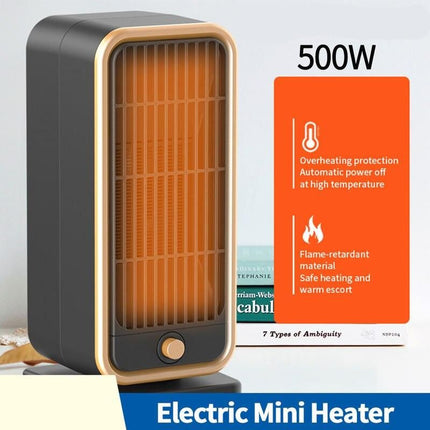 500W Portable Desktop Heater with PTC Fast Heating & Energy Saving - Wnkrs