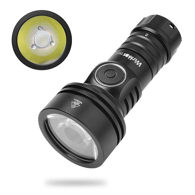 Linterna EDC compacta recargable por USB-C de 2000 lúmenes con luz auxiliar RGB y resistencia al agua IP68