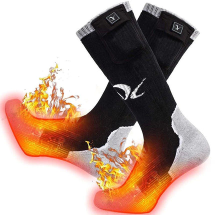 Rechargeable Thermal Electric Heated Socks with 3-Level Temperature Control for Outdoor Activities - Wnkrs