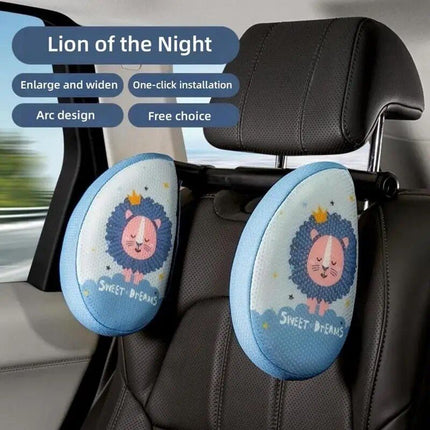 Adjustable Car Seat Neck Pillow - Comfortable Headrest for Travel, Suitable for All Ages - Wnkrs