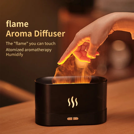 Difusor de llama aromático y humidificador ultrasónico con alimentación USB