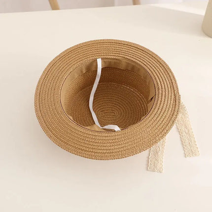 Encantador sombrero de paja de princesa de verano para niños